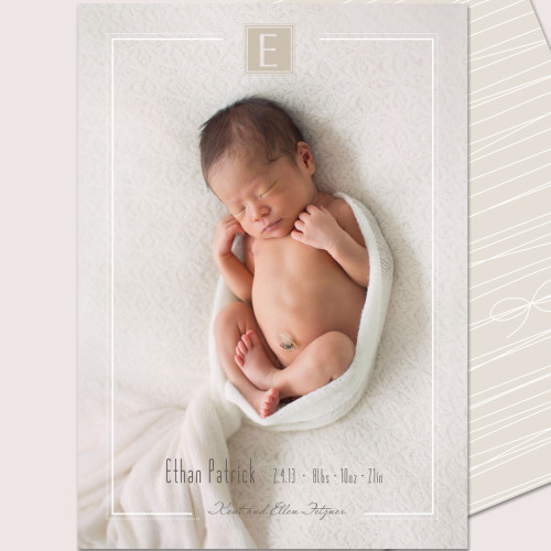 Birth Announcement photoshop template for photographers